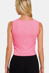 Zenana Geripptes Kurzes Tanktop