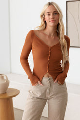 Denkbarer Button-Down-Strickcardigan mit langen Ärmeln