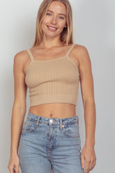 VERY J Zopfstrick Nahtloses Kurzes Cami