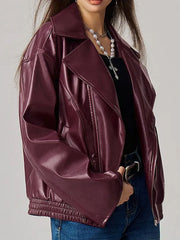 Jacke mit Reißverschluss und überschnittenen Schultern