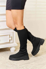 WILD DIVA Footwear Kniehohe Plateausockenstiefel