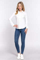 ACTIVE BASIC Langarm Fronttasche DTY gebürstetes Shirt