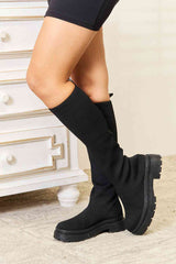 WILD DIVA Footwear Kniehohe Plateausockenstiefel