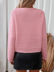 Strickjacke mit langen Ärmeln und Knöpfen