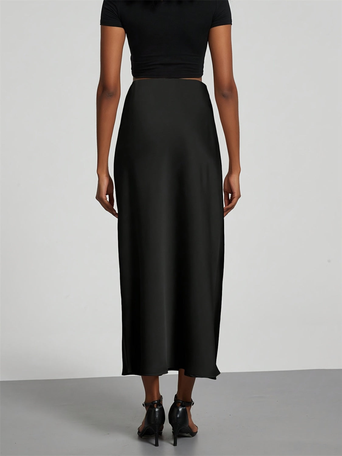 High Rise Midi Skirt