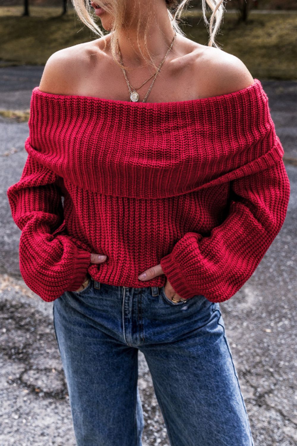 Carmen-Langarmpullover
