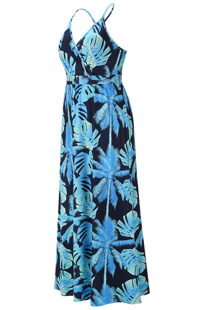 Crisscross Printed Surplice Cami Dress