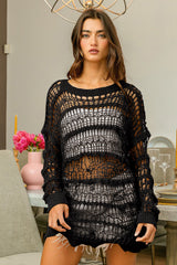 BiBi Langarm-Strick-Cover-up