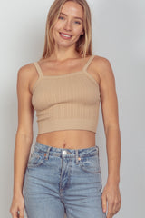 VERY J Zopfstrick Nahtloses Kurzes Cami