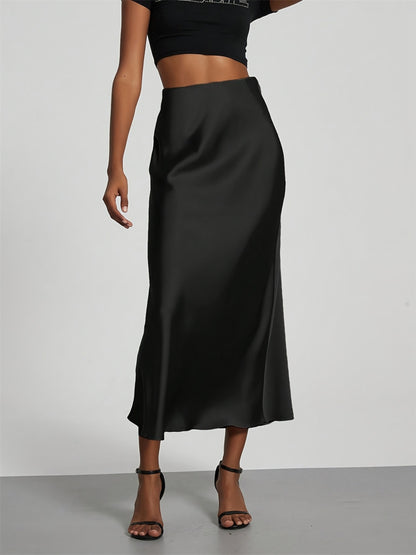 High Rise Midi Skirt