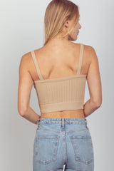 VERY J Zopfstrick Nahtloses Kurzes Cami