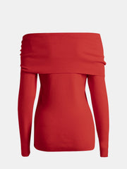 Carmenpullover mit langen Ärmeln