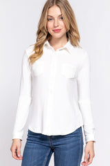 ACTIVE BASIC Langarm Fronttasche DTY gebürstetes Shirt