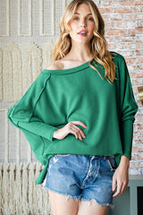 Reborn J Offene Naht Laternenärmel Top